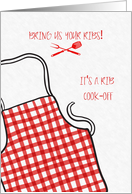 Rib Cook-off Invitation with Red Gingham Apron card