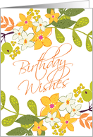Bright Floral Birthday Wishes card
