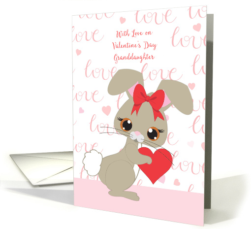 Granddaughter Valentine's Day Bunny card (1462860)