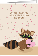 Godson Valentine’s Day Raccoon card