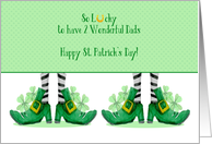 Two Dads St. Patrick’s Day Leprechaun Shoes card