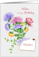 Customize Relationship Birthday Floral Arrangement card