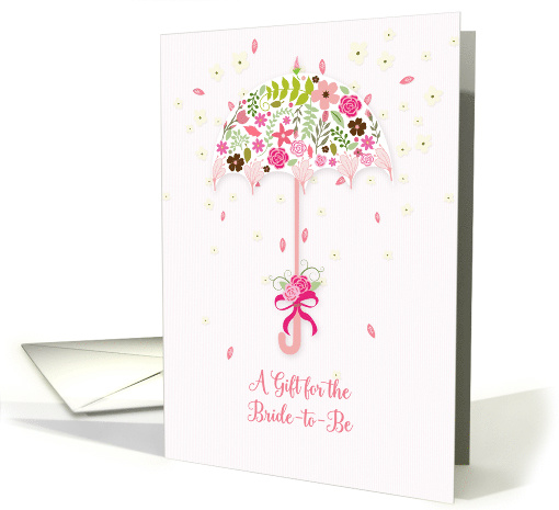 Gift for Bride-to-Be Floral Umbrella card (1467918)