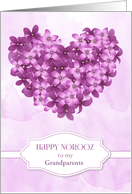 Customize Grandparents Norooz Hyacinth Heart card