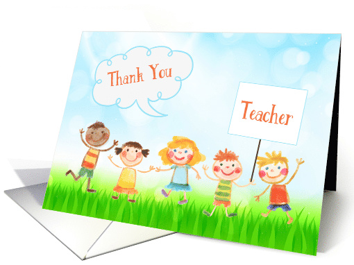 Thank You Teacher School Children card (1470288)