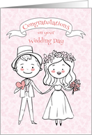 Congratulations Newlyweds Cute Couple card