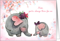 Mother’s Day for Mom with Elephants card