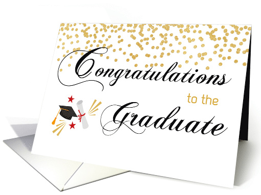 Graduate Congratulations Gold Confetti card (1471584)
