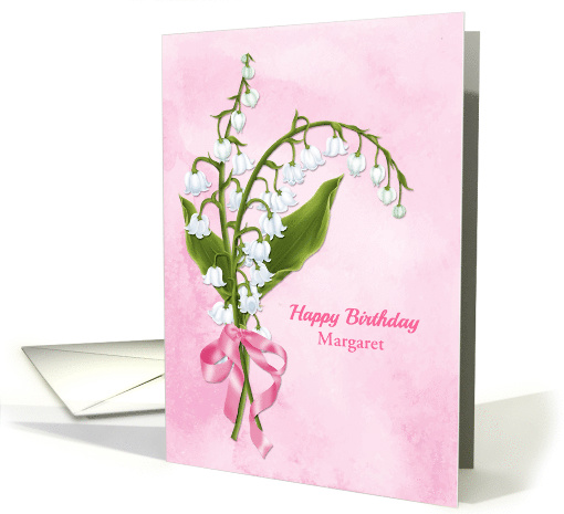 Lilies of the Valley Personalized Birthday card (1472680)
