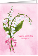 Lilies of the Valley Personalized Birthday card