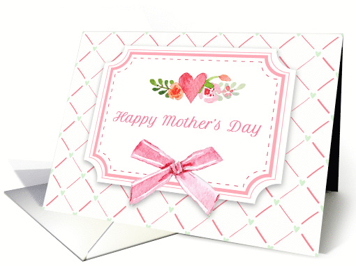 Mother's Day Hearts and Flowers Pink card (1472890)