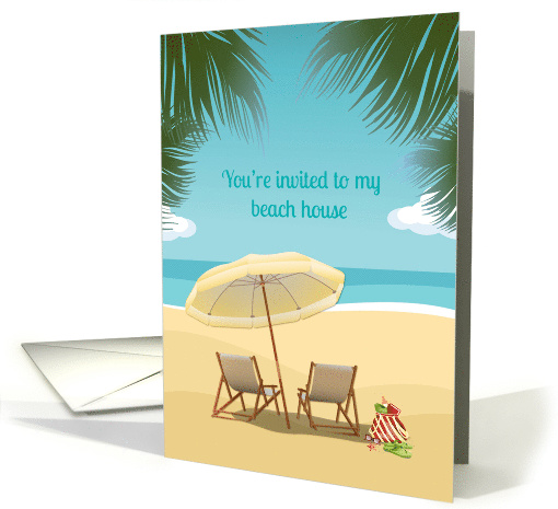My Beach House Invitation Sand and Surf card (1473440)