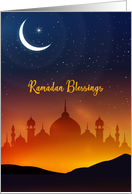 Ramadan Blessings Evening Mosque card
