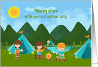 Summer Camping Kids Thinking of You card