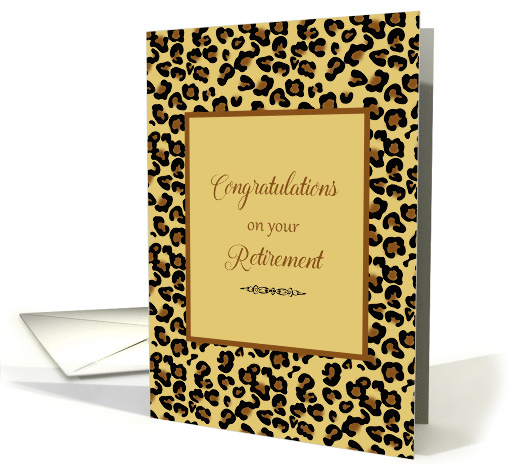 Retirement Congratulations Leopard Print Border card (1474738)