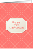 Coral Hearts 35th Wedding Anniversary for Spouse card