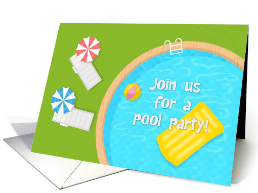 Summer Pool Party Invitation card (1482642)