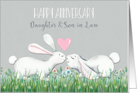 Anniversay for Daughter and Son in Law Cute Bunnies card