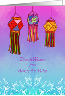 Diwali Lanterns Wishes Across the Miles card