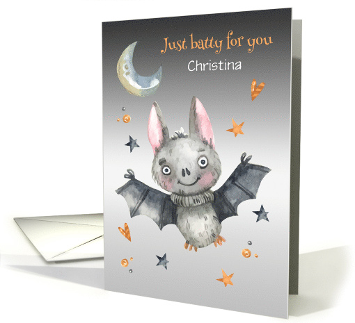 Cute Halloween Bat Customize card (1496954)