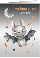 Cute Halloween Bat Customize card