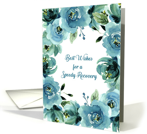 Get Well - Pretty Blue Floral card (1498926)