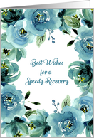 Get Well - Pretty Blue Floral card