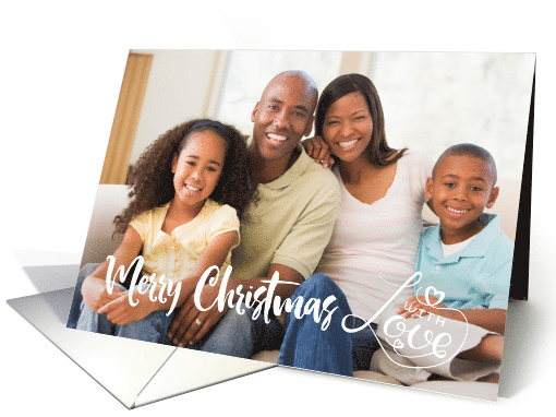 Merry Christmas Overlay with Love Photo card (1499660)