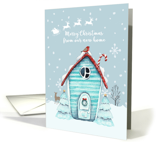 Merry Christmas from New Home - Winter Scene card (1500466)