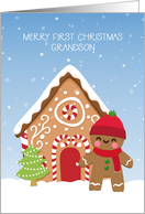 Grandson First Christmas - Gingerbread Boy card