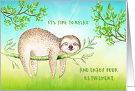 Sleepy Sloth - Retirement Congratulations card