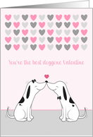 For Valentine - Cute Dog Couple Rubbing Noses card