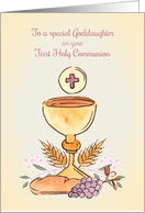 For Goddaughter First Holy Communion Chalice card