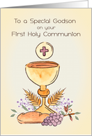 For Godson First Holy Communion Chalice card