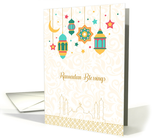 Ramadan Blessings with Colorful Lanterns card (1519910)