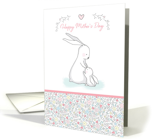 Mother's Day with Bunnies, Hearts and Flowers card (1520720)