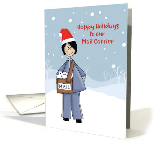 For Female Mail Carrier Happy Holidays card (1520764)