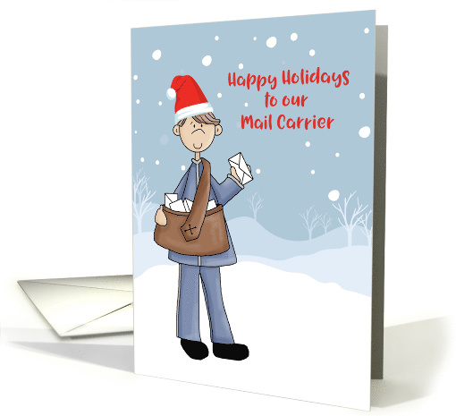 For Male Happy Holidays Mail Carrier card (1520766)