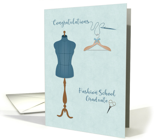Graduate Congratulations Fashion School with Dress Form card (1524674)