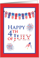 Festive Fourth of July with Patriotic Flip Flops card