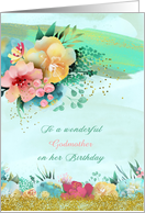 Customize Front Birthday Elegant Watercolor Floral card