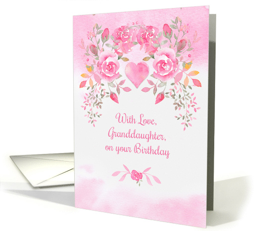 Granddaughter Birthday Wishes Pink Roses card (1530646)