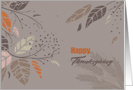 Thanksgiving Elegant Leaves card