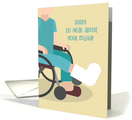 Get Well Leg or Foot Injury card (1536158)