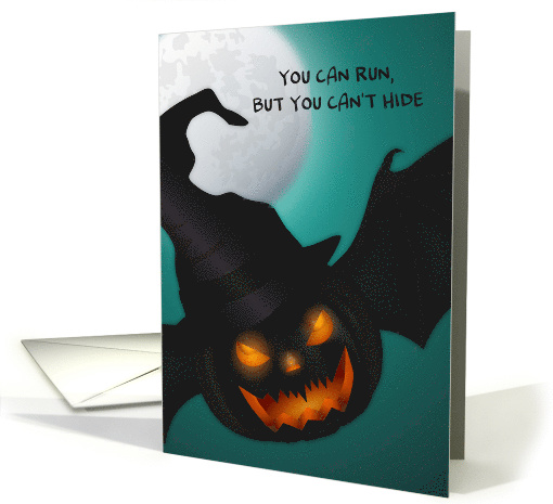 Halloween with Scary Pumpkin Bat card (1536696)