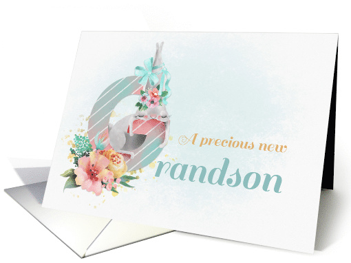 Congratulations New Grandson Decorated Letter G card (1538952)