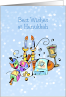 Happy Hanukkah Symbols card