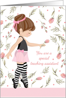 Thank You Dance Teaching Assistant Little Ballerina card