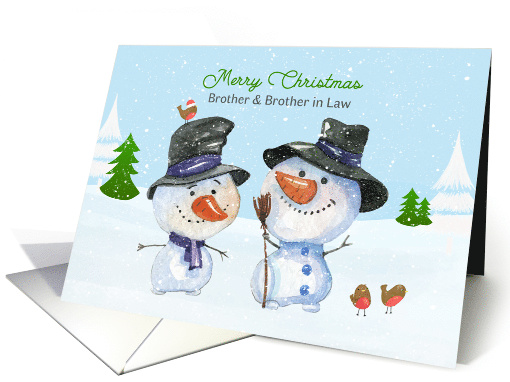 Brother & Brother in Law Christmas Snowmen card (1549222)