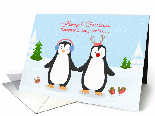 For Daughter & Daughter in Law Christmas Penguins card (1549440)